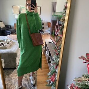 Anthropologie-Daily practice green sweater dress